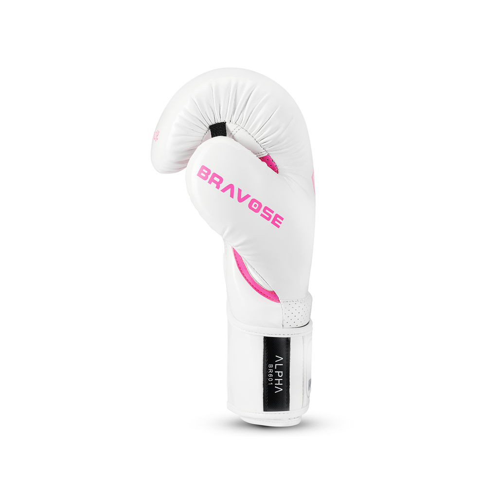 Alpha Boxing Gloves - White Pink